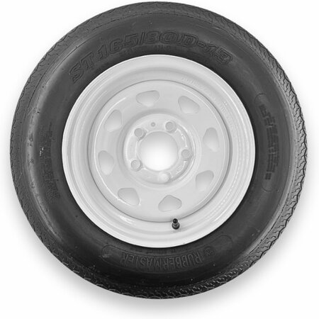 RUBBERMASTER - STEEL MASTER Rubbermaster A78-13 ST165/80D13 6 Ply Highway Rib Tire and 5 on 4.5 Eight Spoke Wheel Assembly 599201